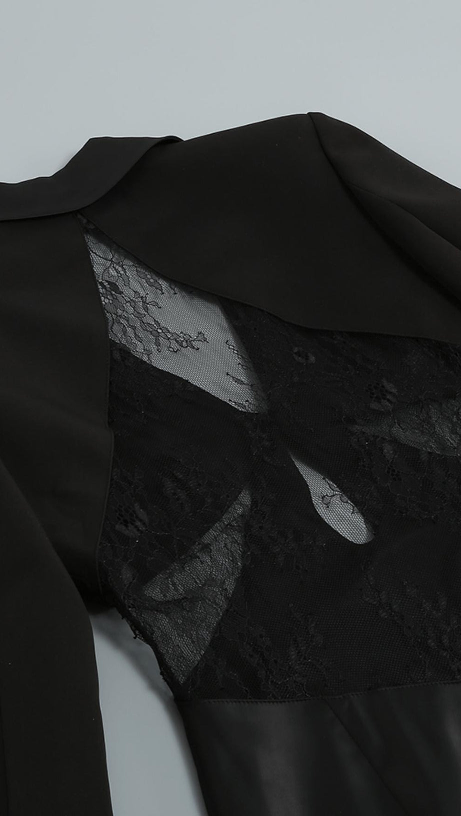 V-NECK CUTOUT SUIT COLLAR DRESS