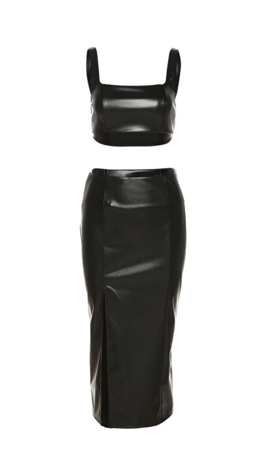 PU-WESTE ZWEITEILIGER ANZUG