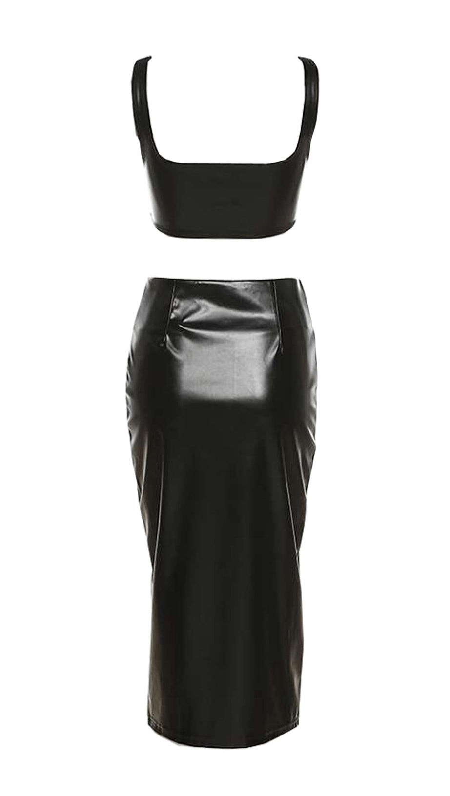 PU-WESTE ZWEITEILIGER ANZUG