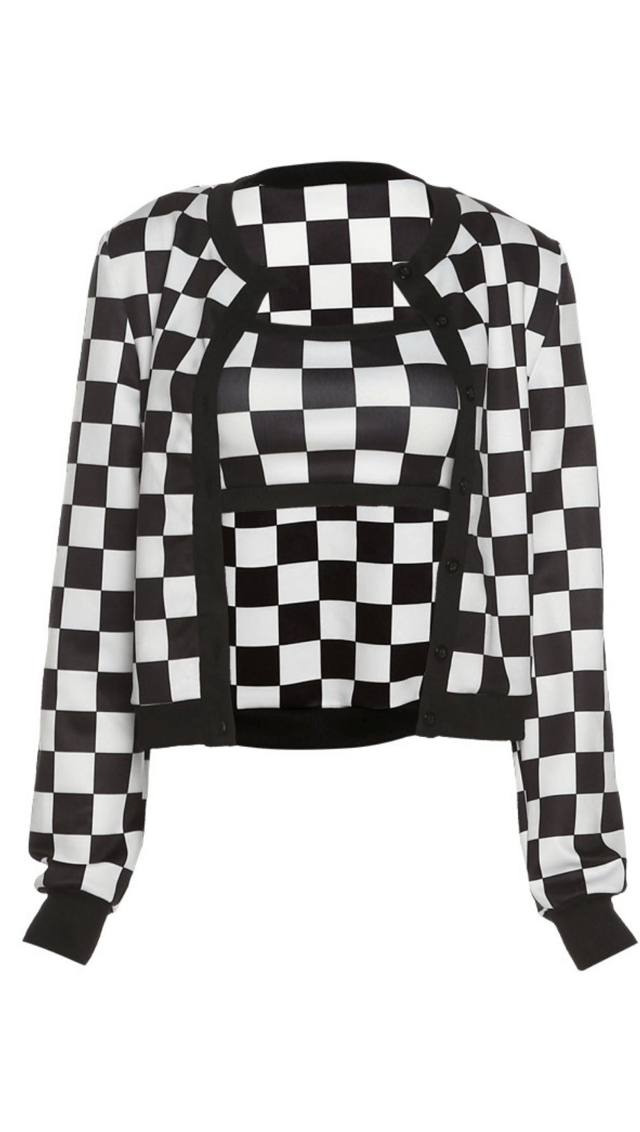 TWO-PIECE LONG-SLEEVED CARDIGAN（TWO PIECES SUIT)