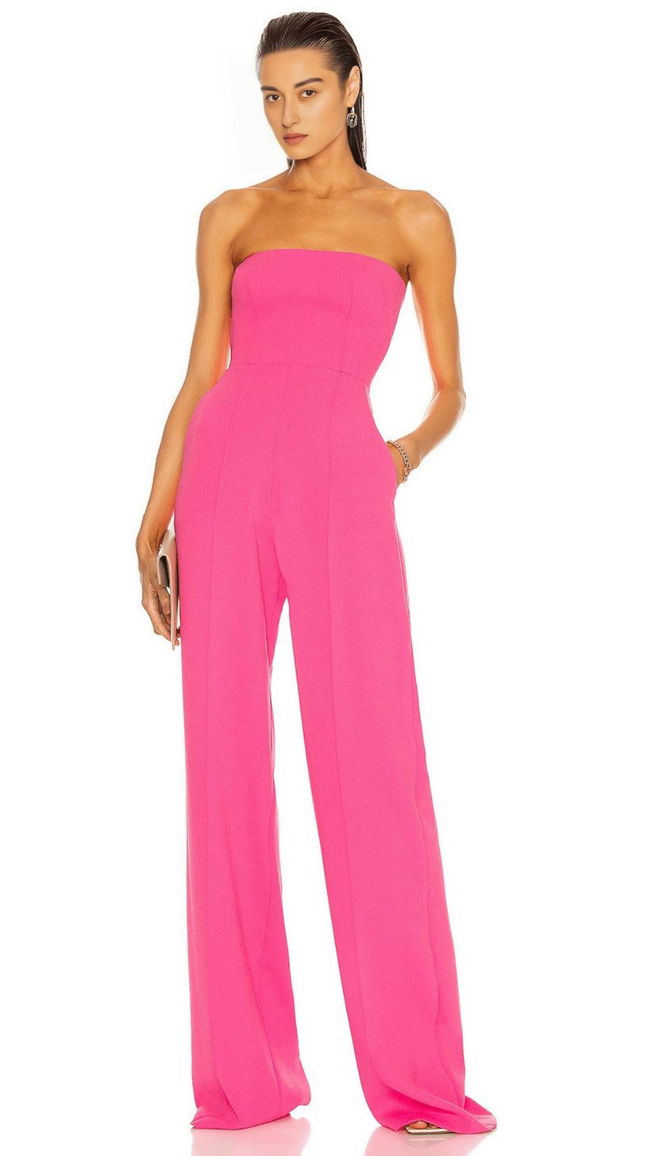 TUBE TOP BODYSUIT IN PINK