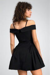 Vassia Off Shoulder Mini Dress In Black