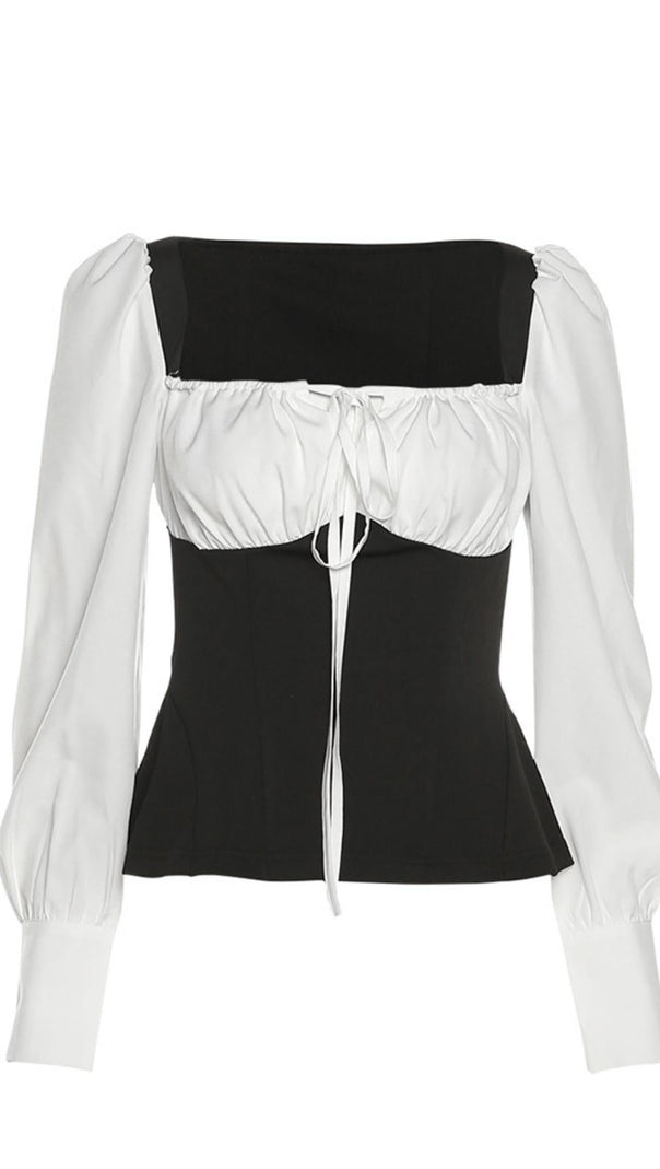 AIIZIE LONG SLEEVE SQUARE NECK TOP - product image