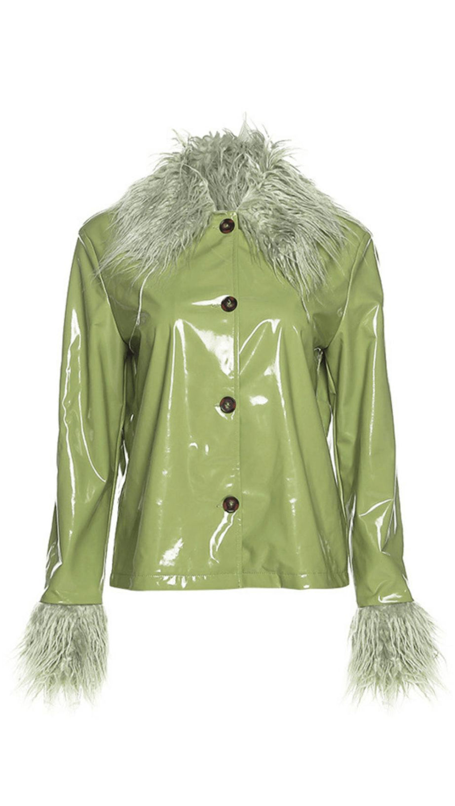 Einreihige Lederjacke