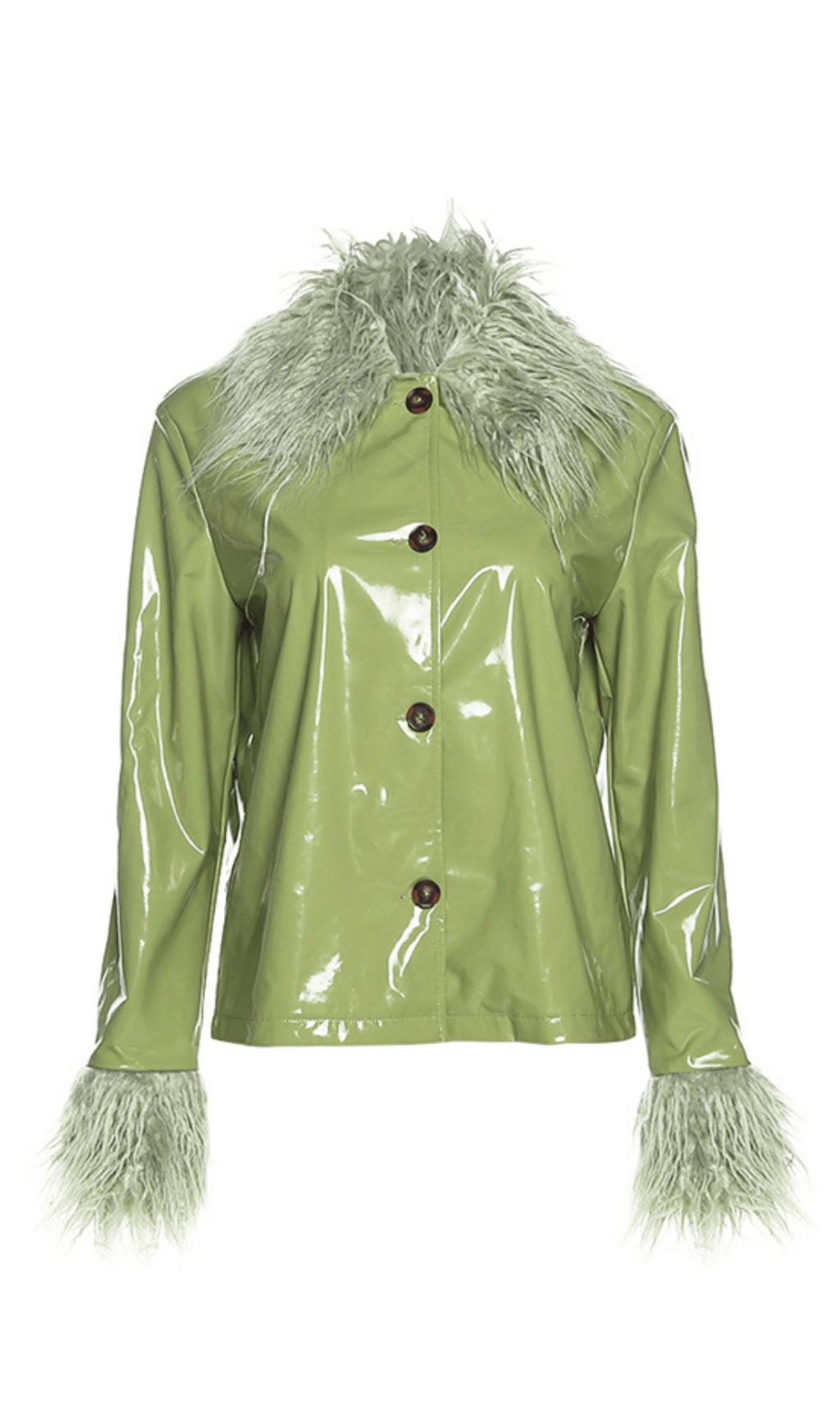 Einreihige Lederjacke