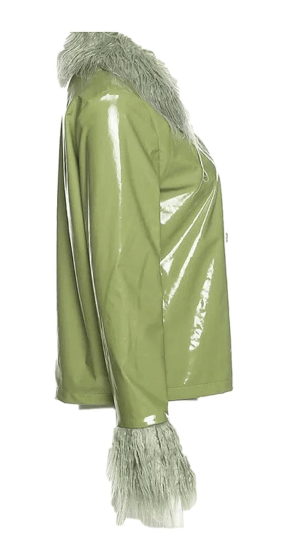 AIIZIE SINGLE-BREASTED LEATHER JACKET - product image