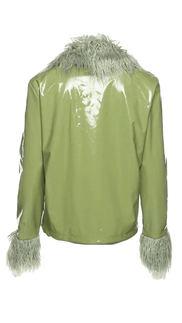 AIIZIE SINGLE-BREASTED LEATHER JACKET - product image