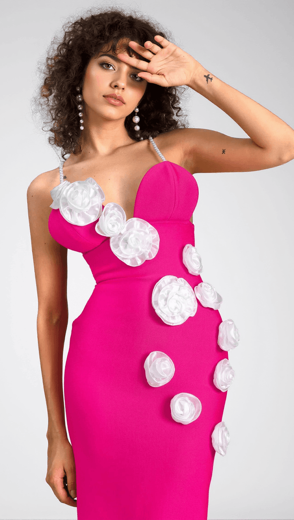 AIIZIE FOTELLI PEARL STRAP FLORAL DRESS - product image