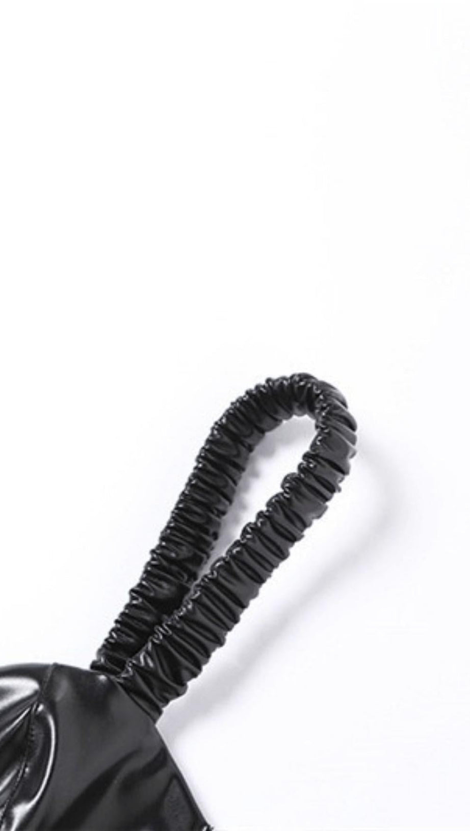 Revers-Nabel-Crop-PU-Leder-Top-Anzug