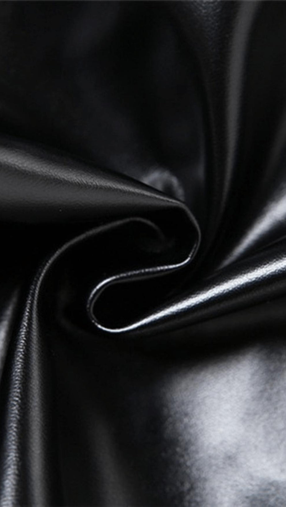 Revers-Nabel-Crop-PU-Leder-Top-Anzug