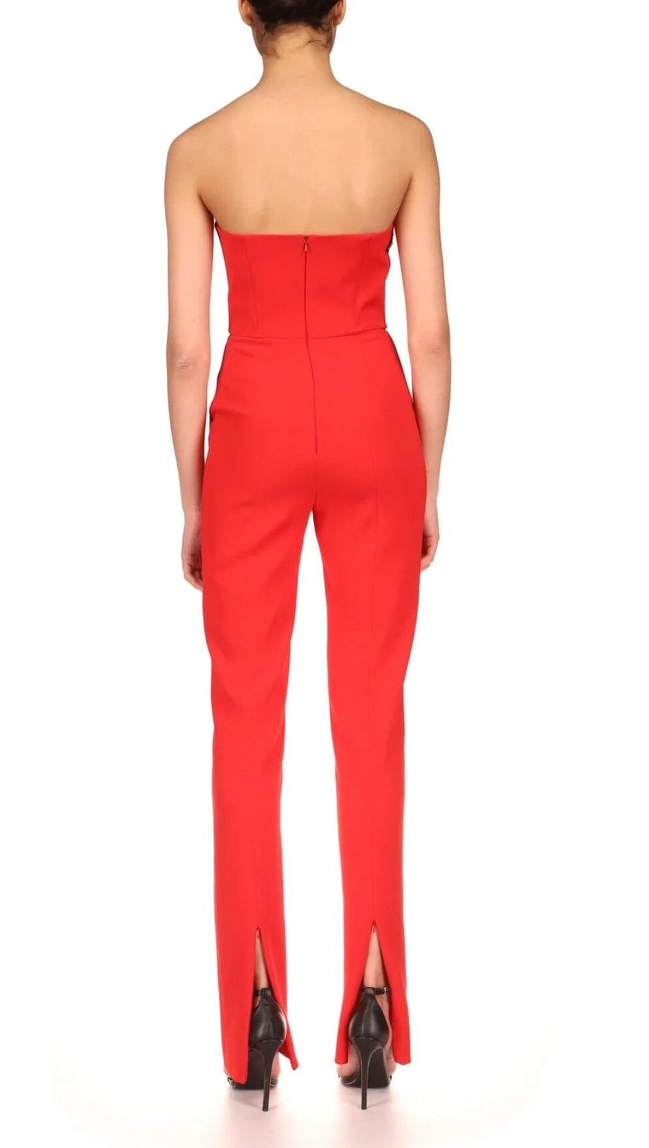 SEQUIN BANDAGE JUMPSUIT IN RED