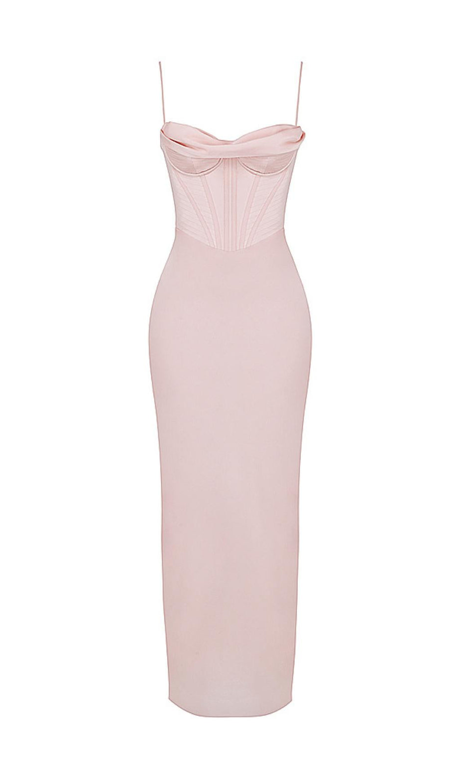 Elegantes Strapskleid aus rosa Satin
