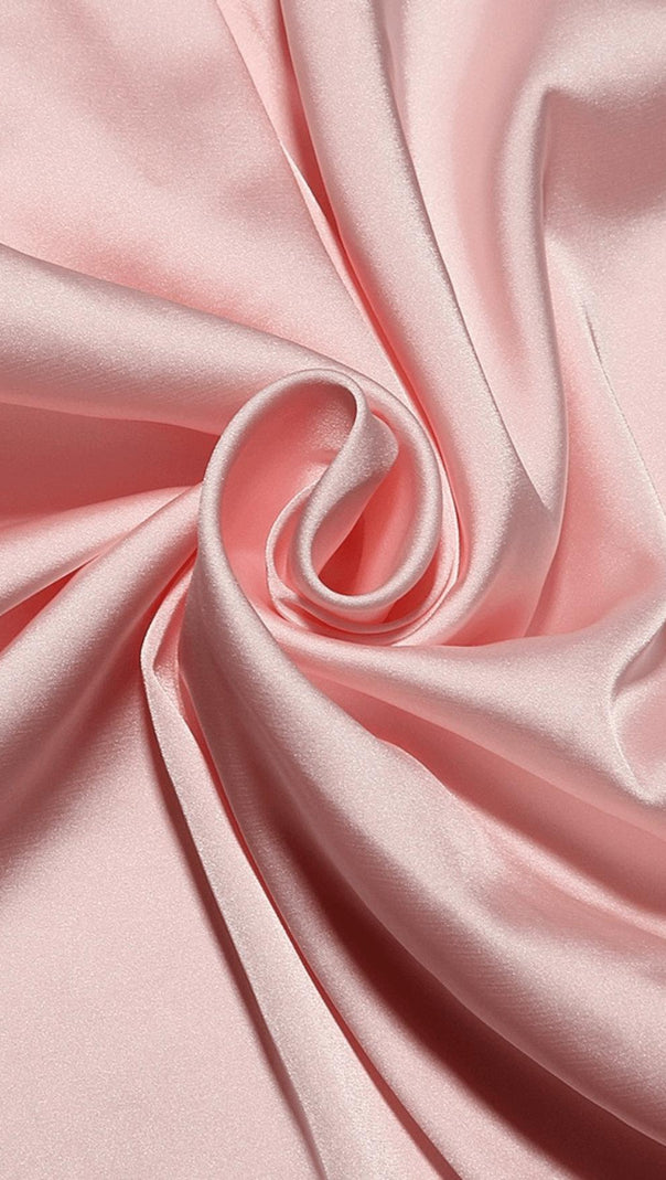 AIIZIE PINK SATIN SUSPENDER ELEGANT DRESS - product image