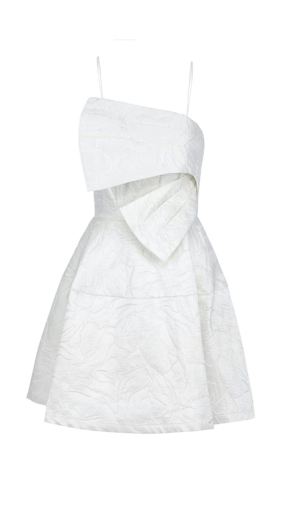 STRAPY HEM MINI DRESS IN WHITE