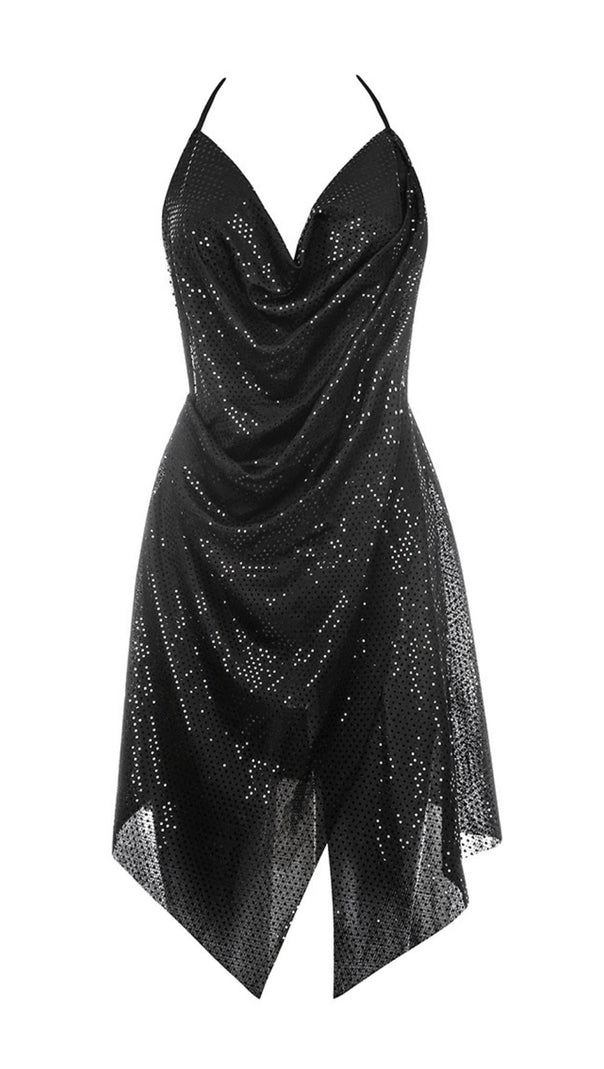 AIIZIE SEQUINED DIAMOND DEEP V DRESS - product image