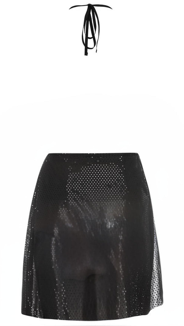 AIIZIE SEQUINED DIAMOND DEEP V DRESS - product image