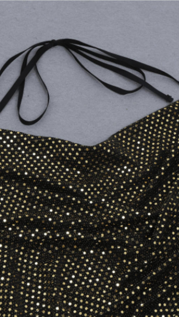 AIIZIE SEQUINED DIAMOND DEEP V DRESS - product image