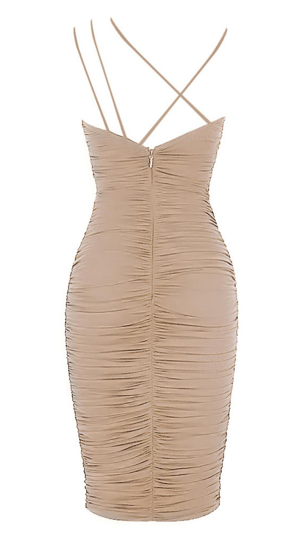 AIIZIE BACKLESS SLIM WRAP HIP DRESS - product image