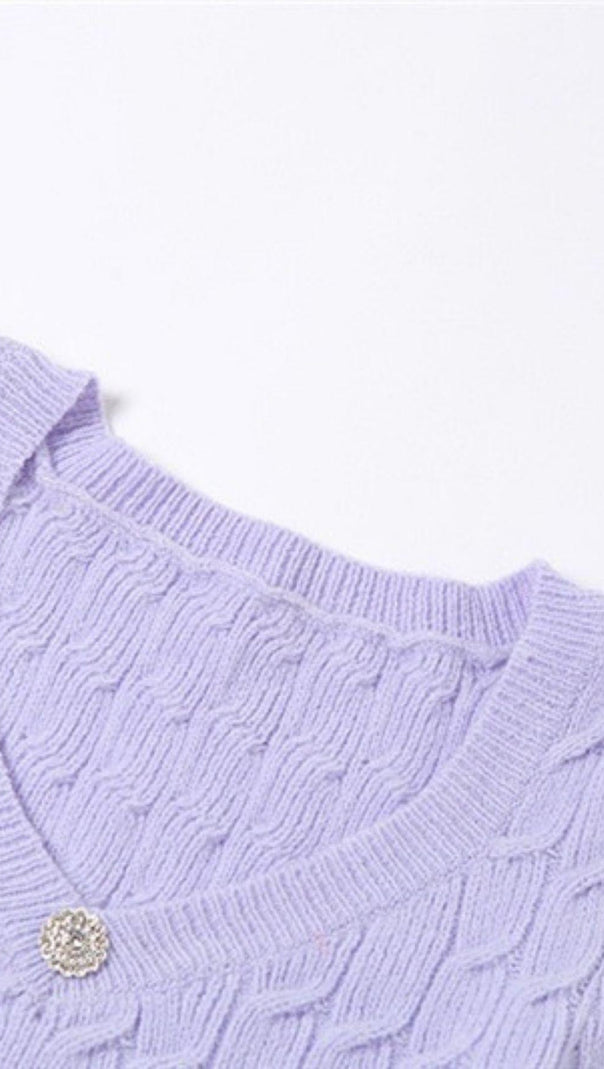 AIIZIE LOW-CUT KNIT SHORT SWEATER - product image