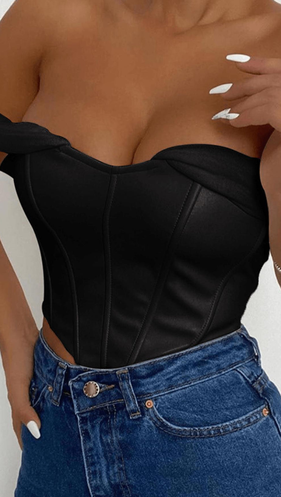 LEATHER SLIM CAMISOLE