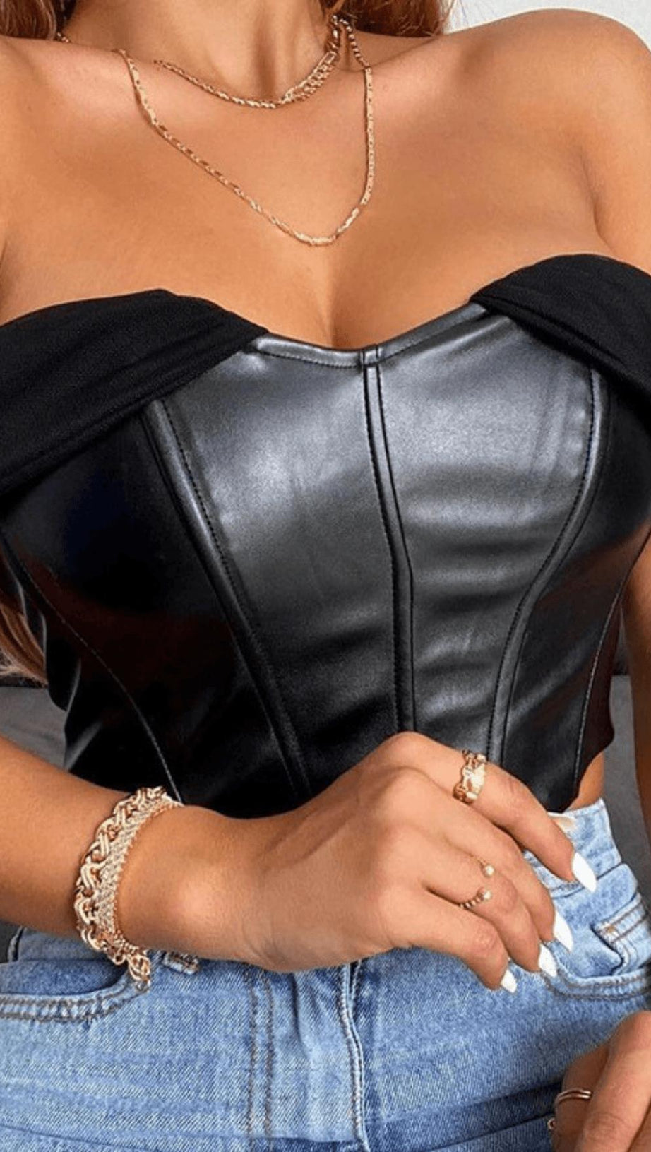 LEATHER SLIM CAMISOLE