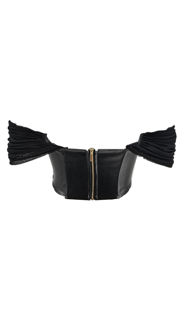 CAMICIA SLIM IN PELLE