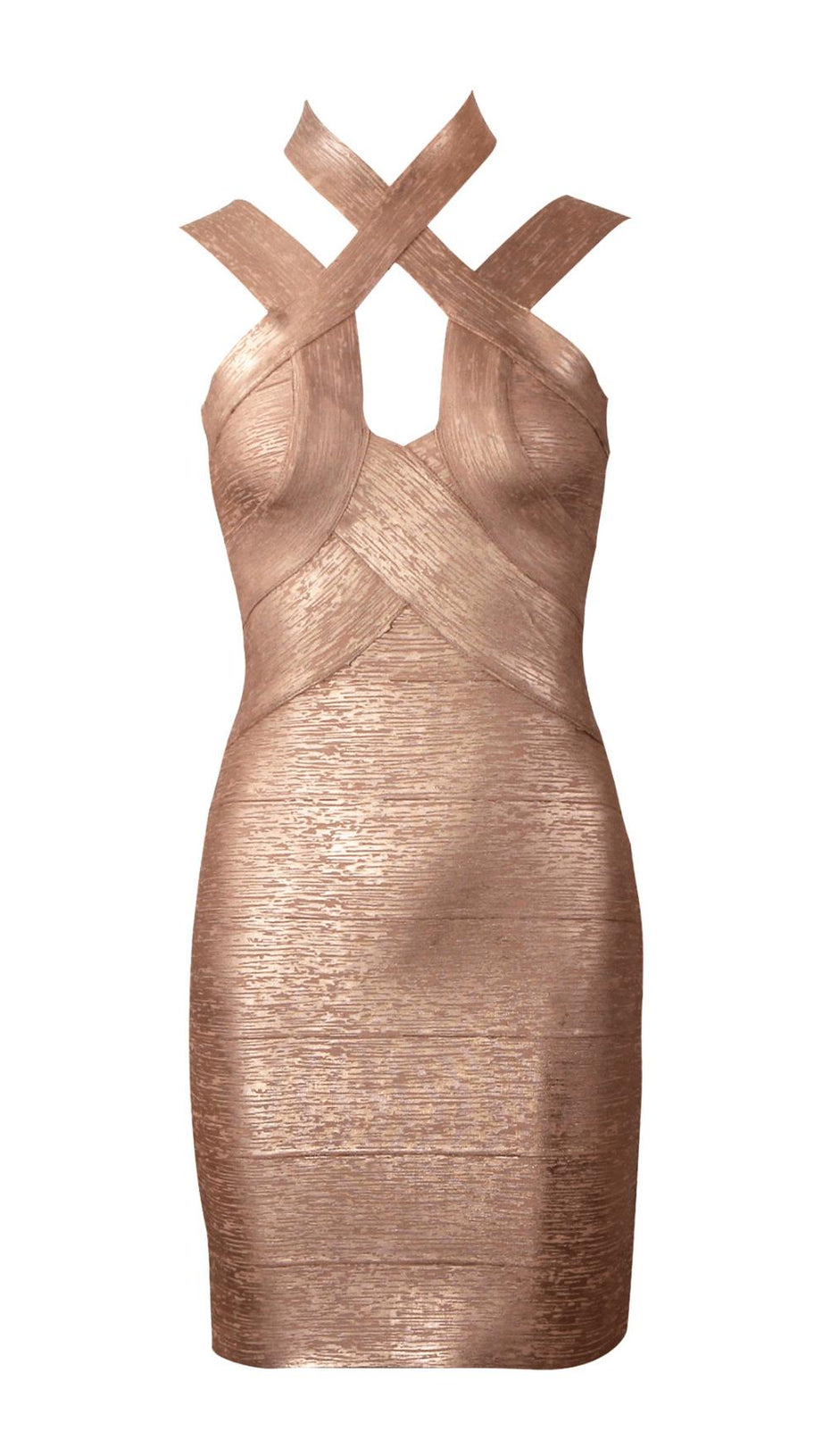 BRONZING BANDAGE DRESS