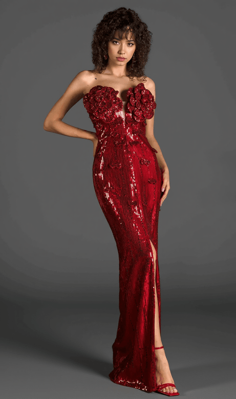 Torrey 3D Flower Off Shoulder Bow Dress