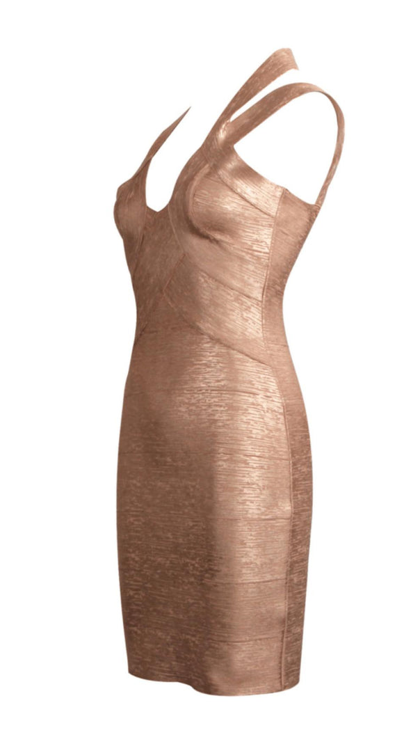 AIIZIE BRONZING BANDAGE DRESS - product image