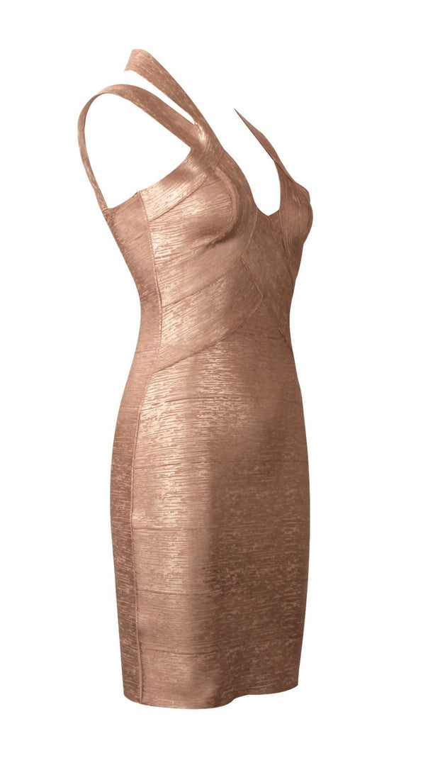AIIZIE BRONZING BANDAGE DRESS - product image