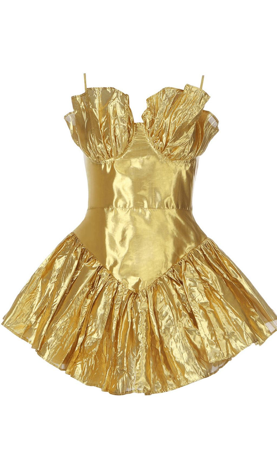 Abito metallico plissettato