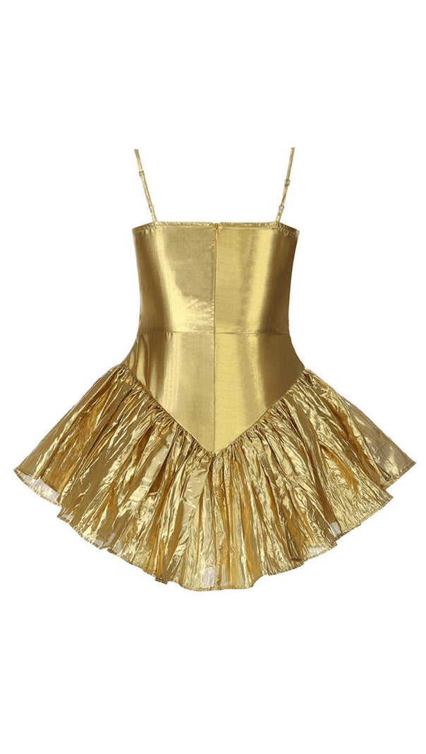 AIIZIE PLEATED METALLIC GOWN - product image