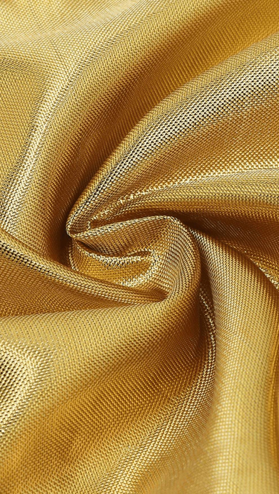 PLEATED METALLIC GOWN