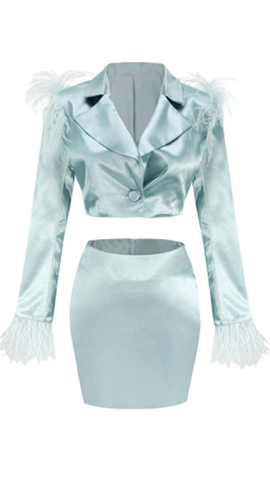 FEATHER SHORT BLUE SUIT