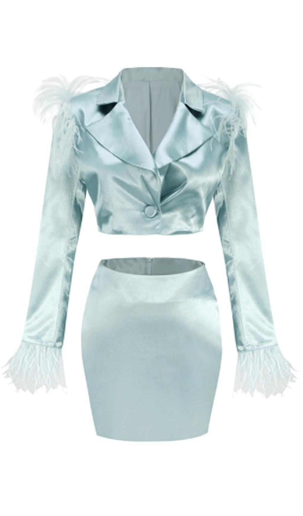 FEATHER SHORT BLUE SUIT