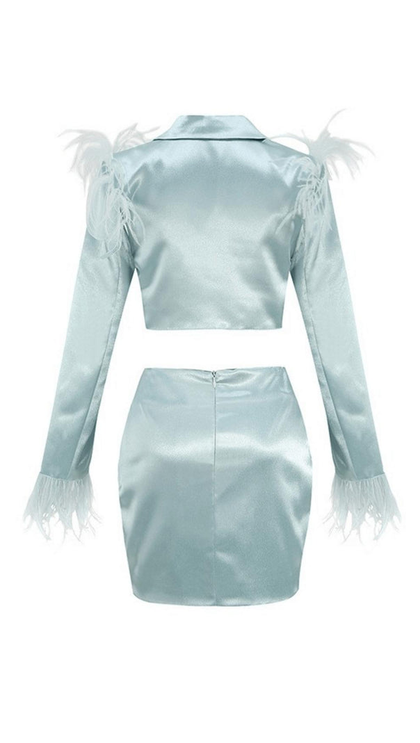 AIIZIE FEATHER SHORT BLUE SUIT - product image