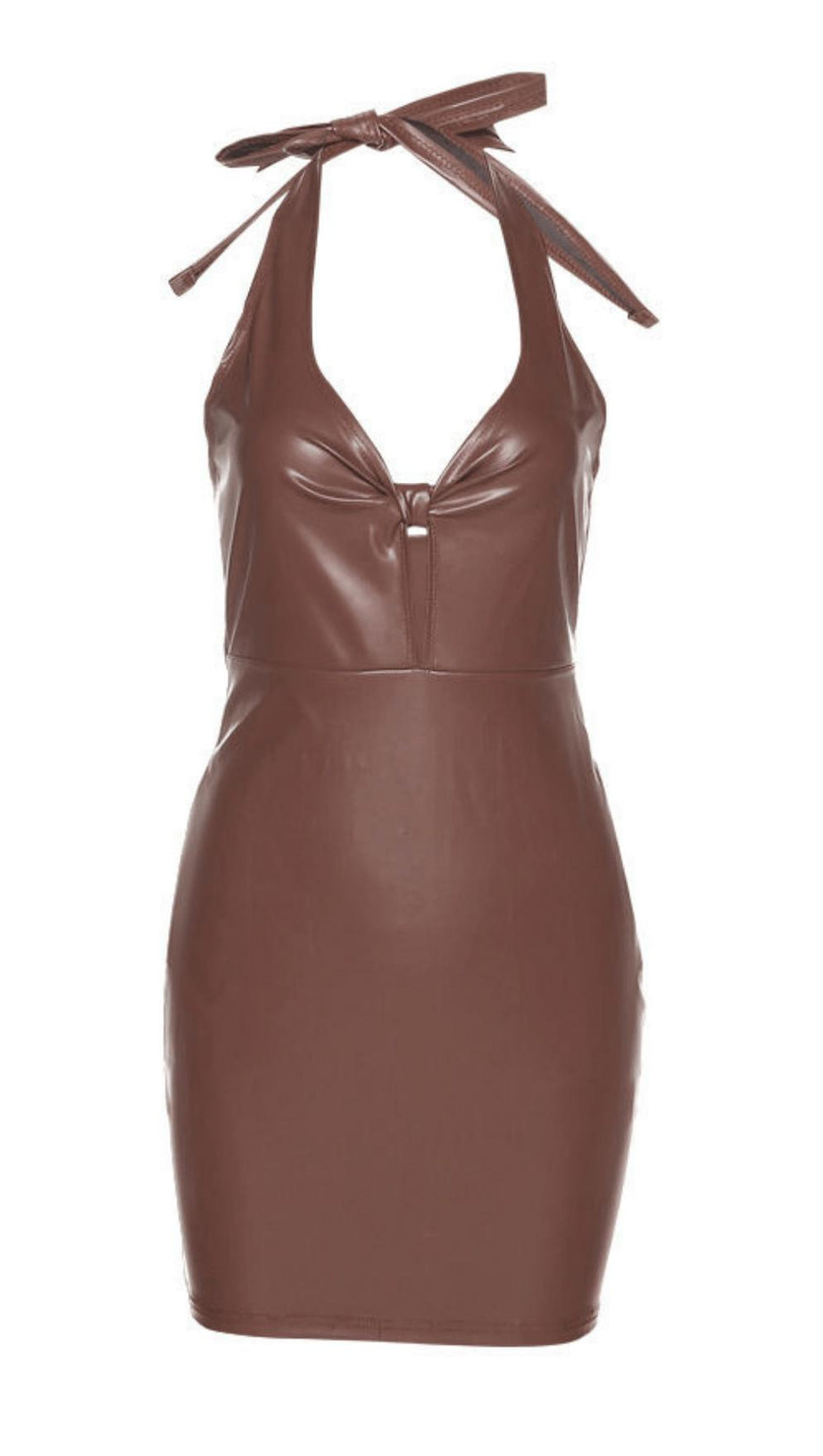 HOLLOW LEATHER SKIRT.