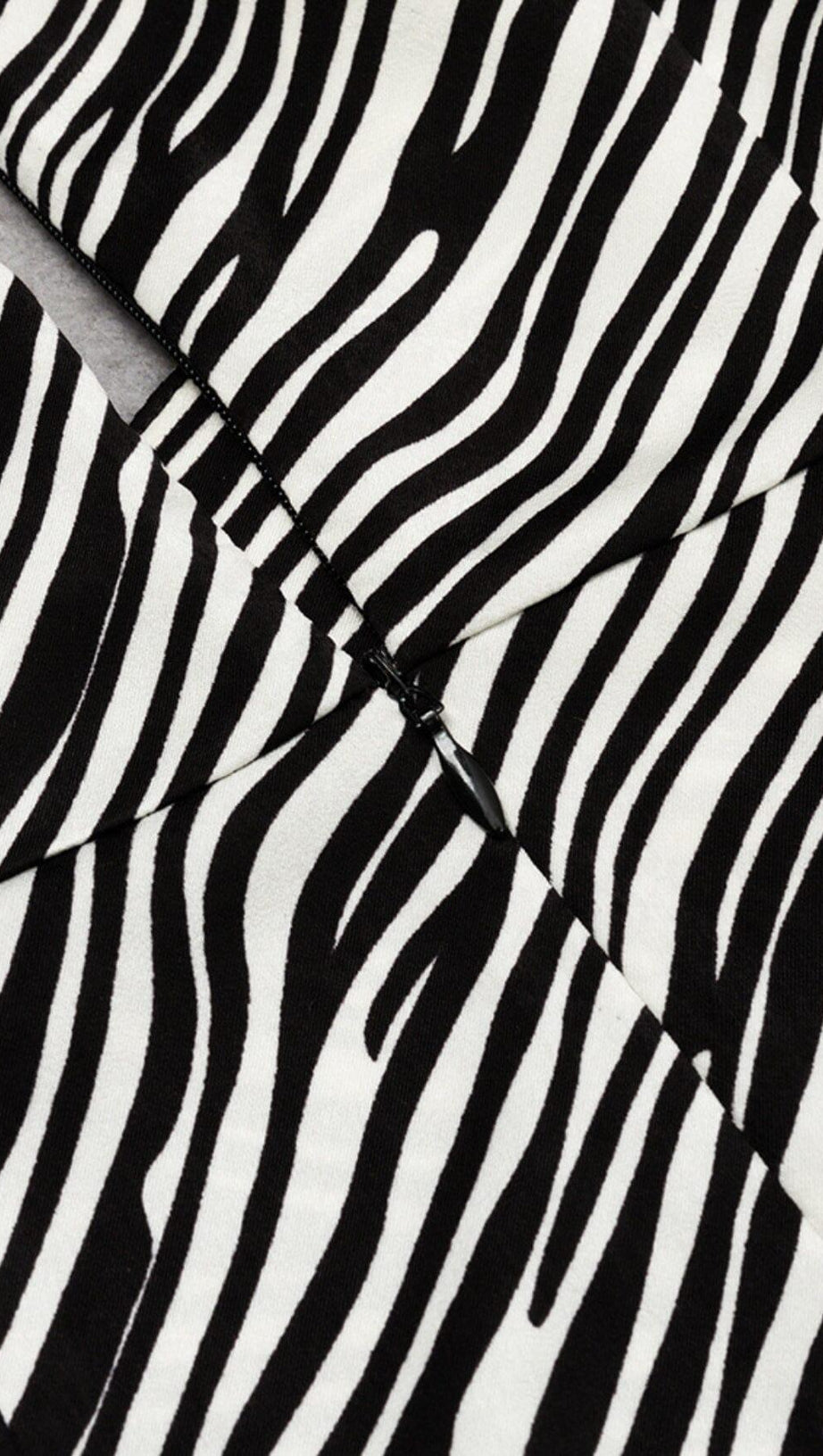 ZEBRA LINEN FEEL HALTER MIDI DRESS