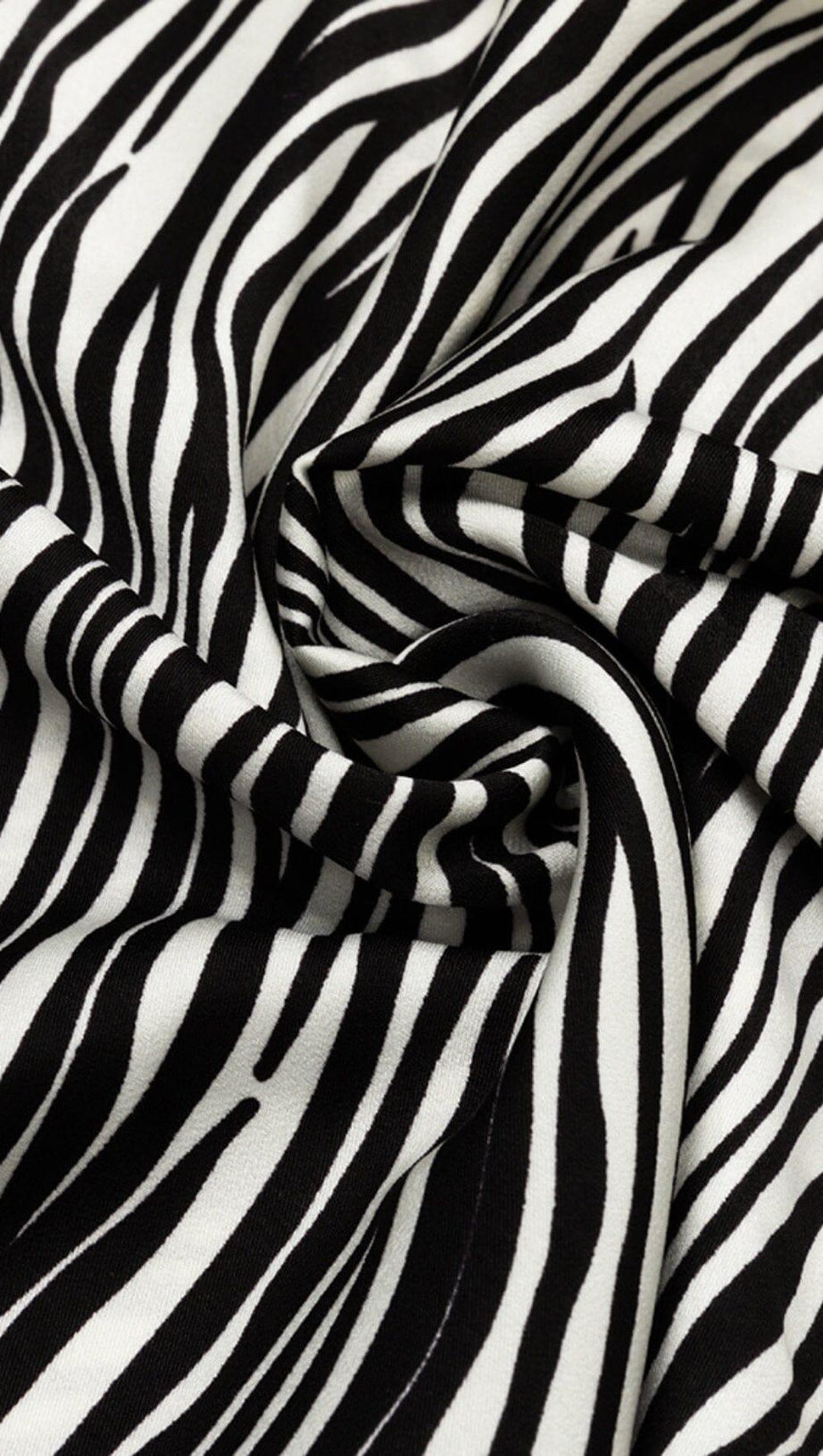 ZEBRA LINEN FEEL HALTER MIDI DRESS