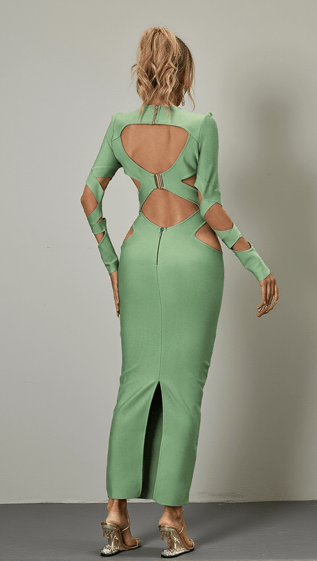 ABITO BENDAGGIO CON TAGLIO A MANICHE LUNGHE BRINLY