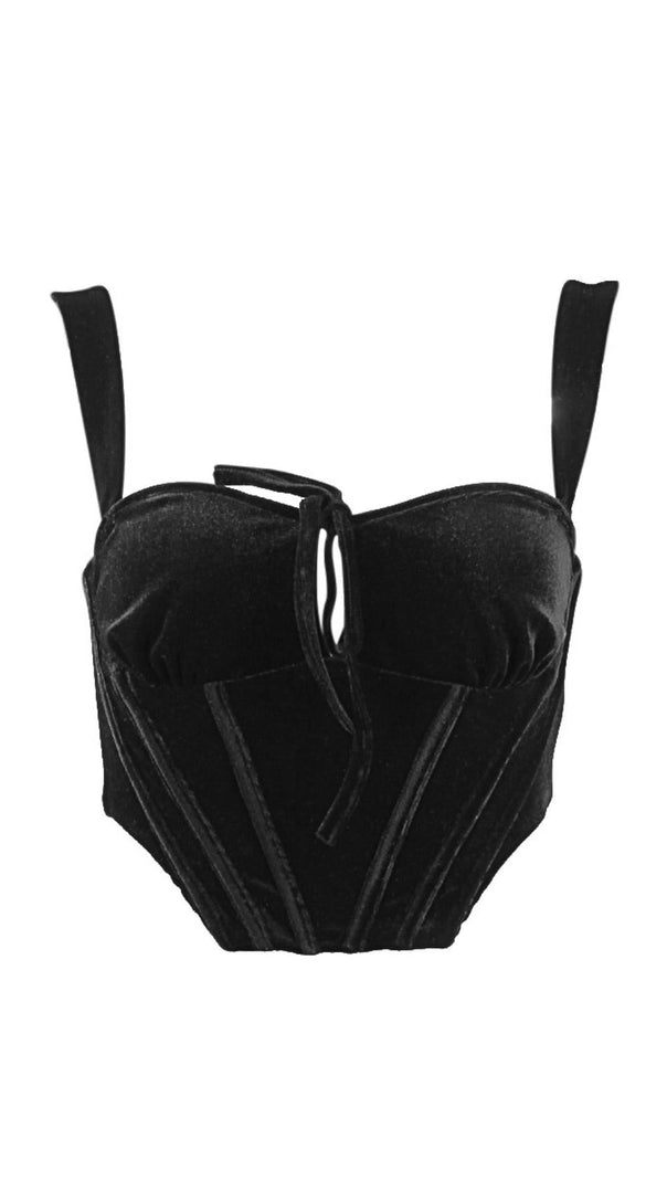 AIIZIE GOLD VELVET SLING TOP - product image