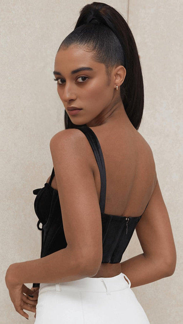AIIZIE GOLD VELVET SLING TOP - product image