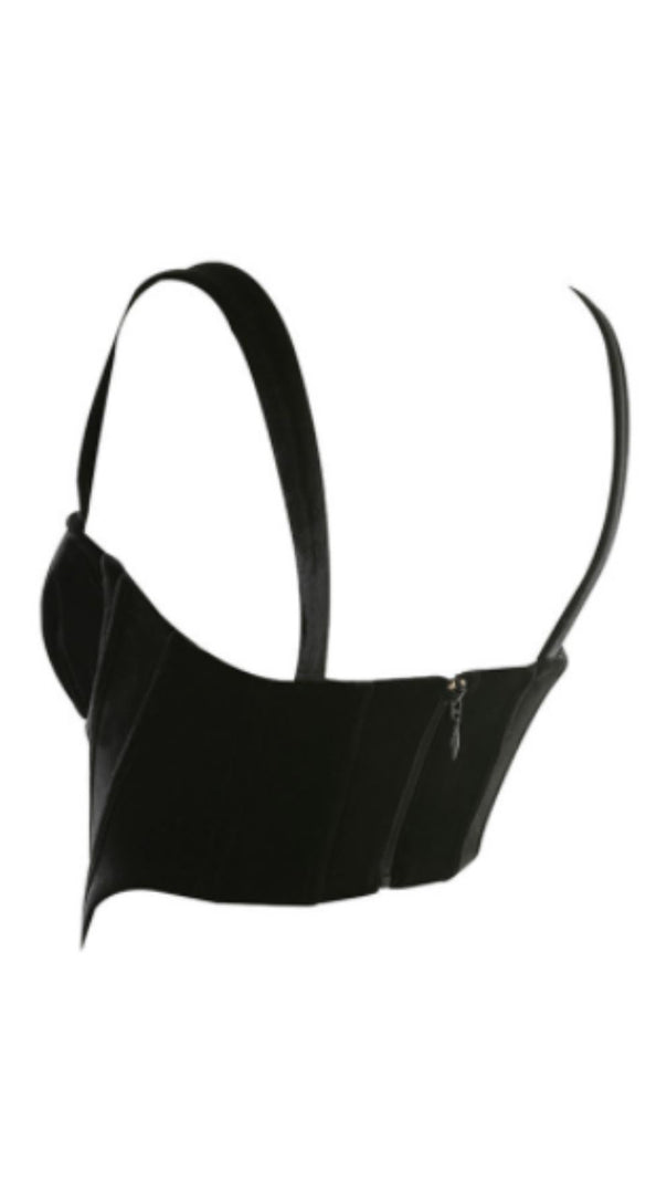 AIIZIE GOLD VELVET SLING TOP - product image