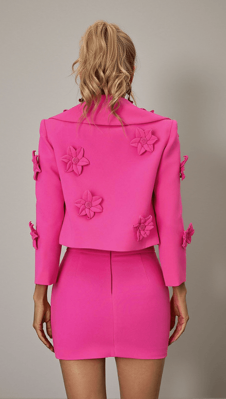 Completo giacca e gonna a fiori NYLAH