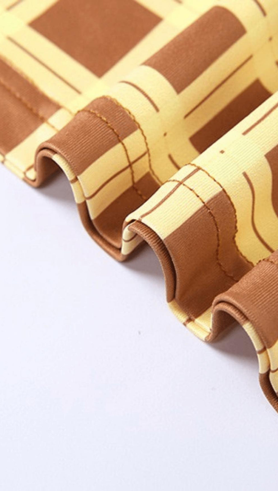 ONE-SHOULDER CHECK DRESS