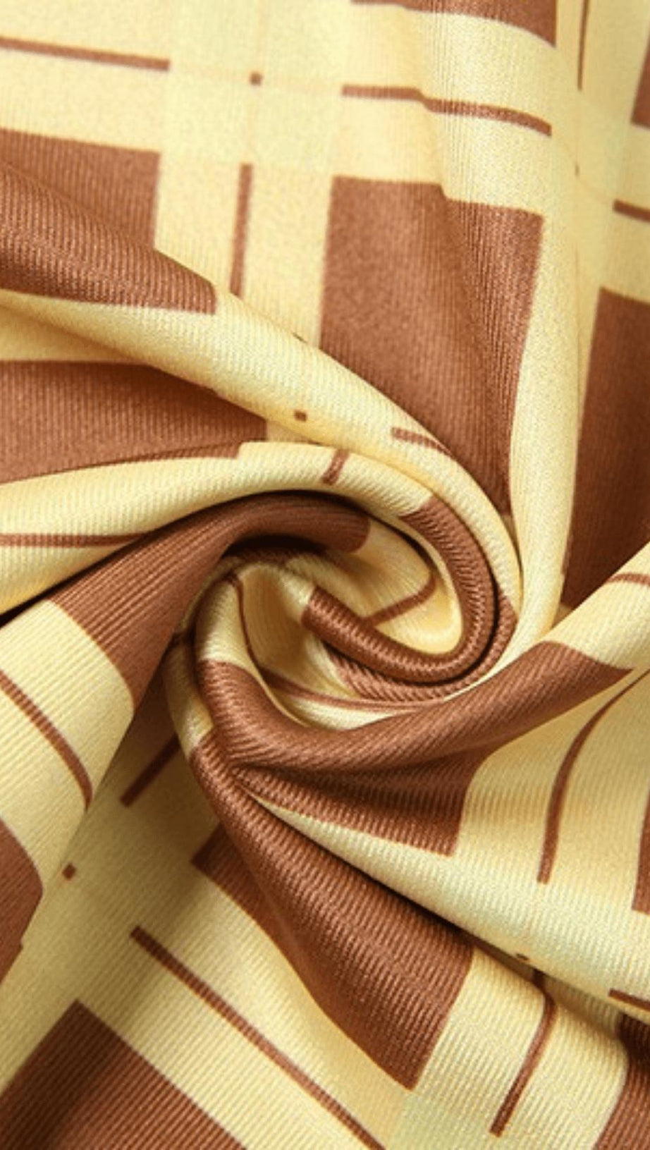 ONE-SHOULDER CHECK DRESS