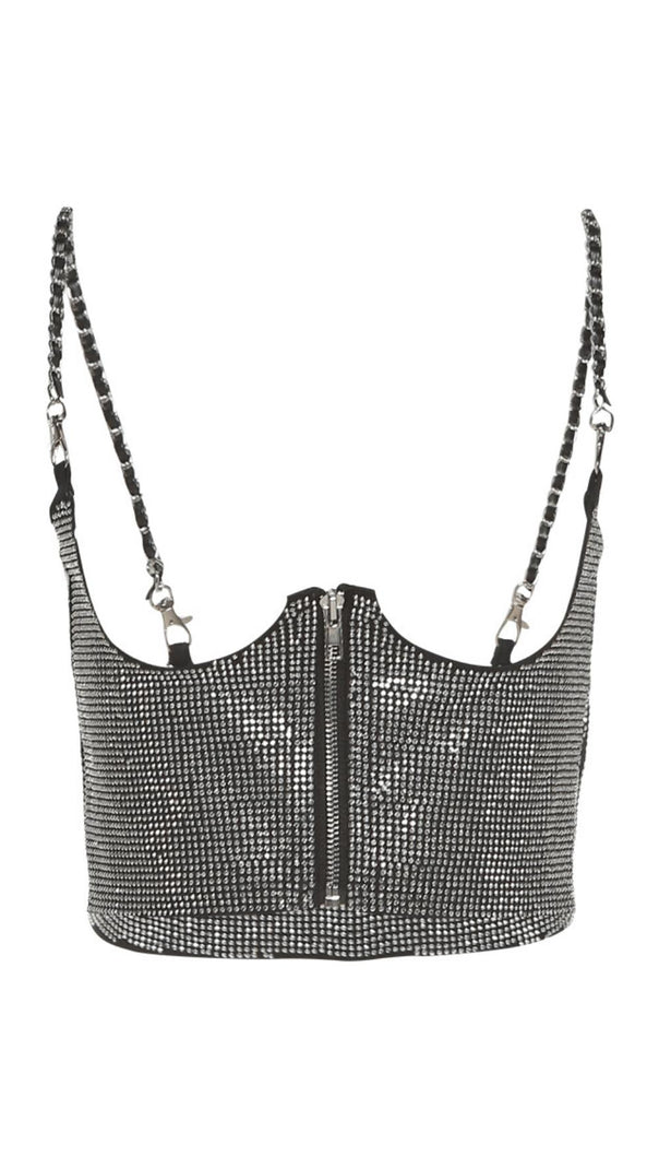 AIIZIE IRON CHAIN SLING HOT DRILL CORSET VEST - product image