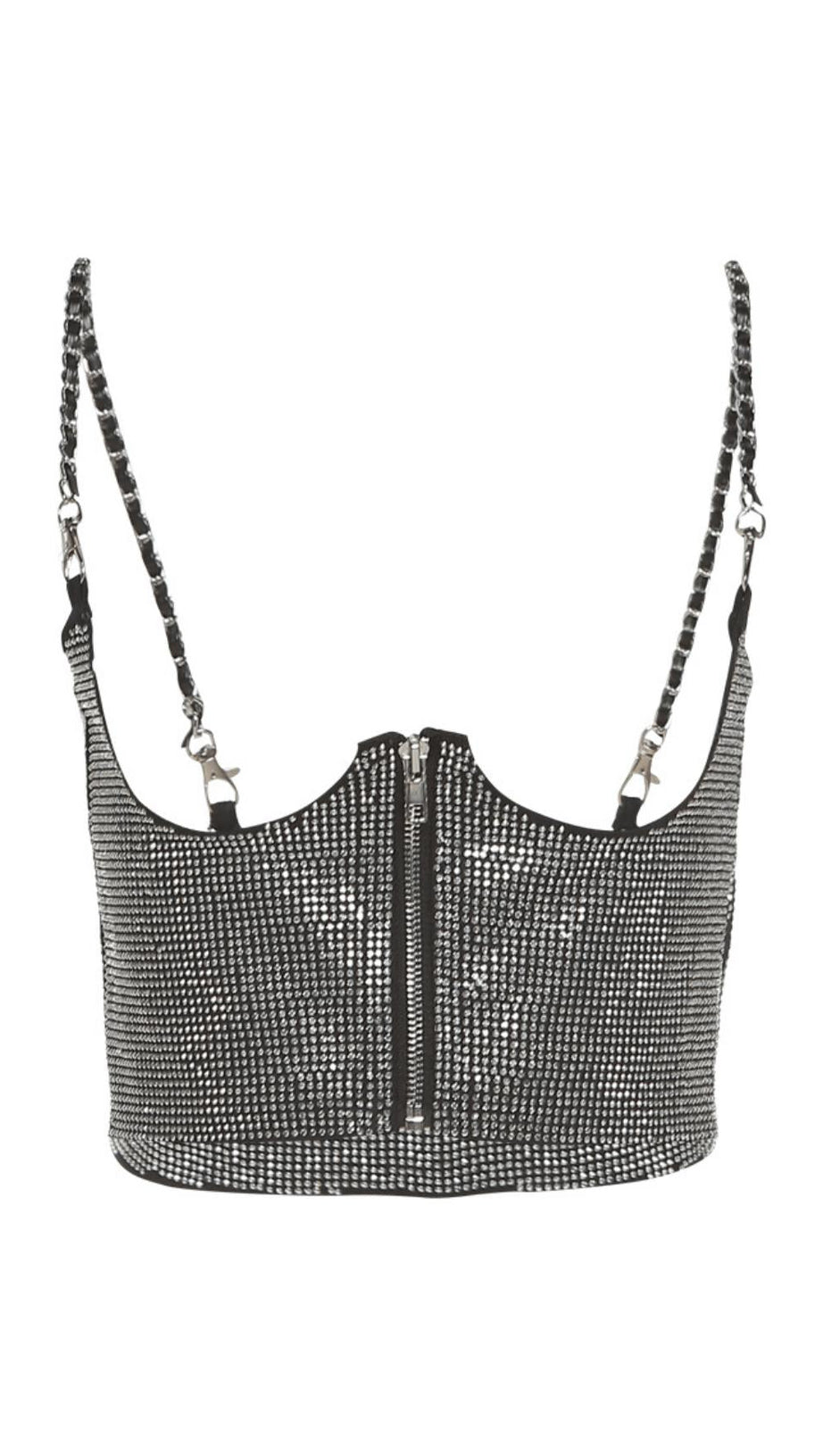 IRON CHAIN SLING HOT DRILL CORSET VEST