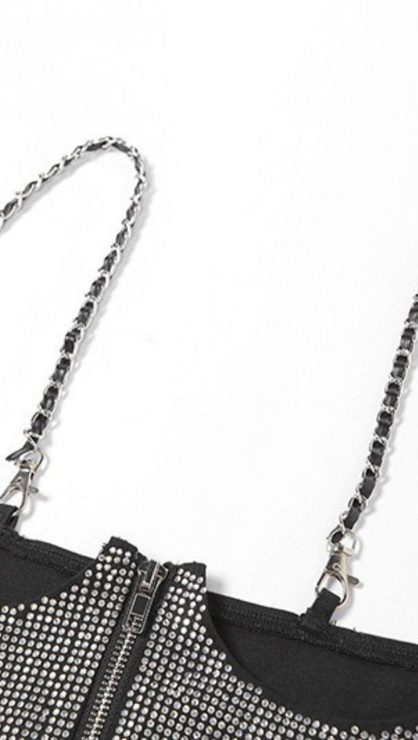 AIIZIE IRON CHAIN SLING HOT DRILL CORSET VEST - product image