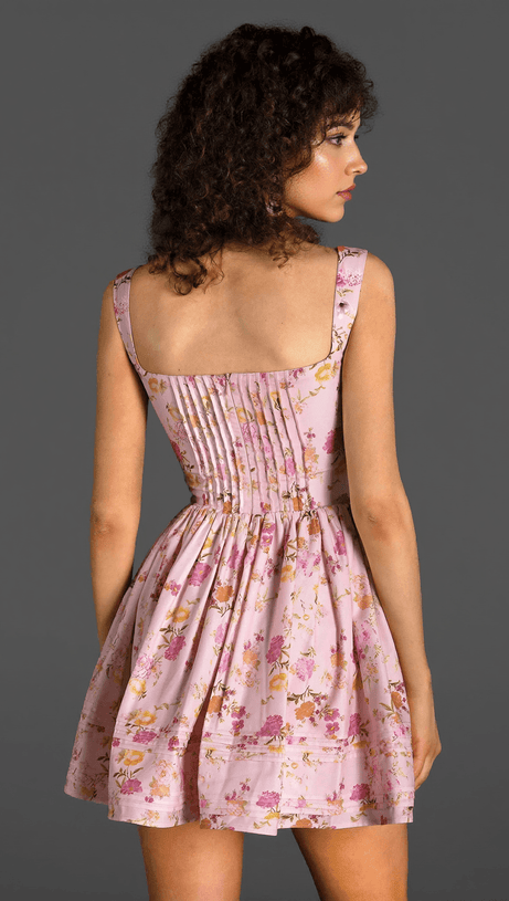 Sallie Strap – Gewebtes Kleid mit Blumenmuster